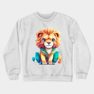 colorful cute lion Crewneck Sweatshirt